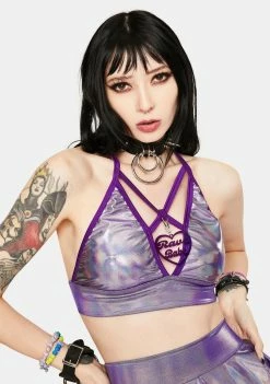 Rolita Rave Couture Tops Maldava Holographic Bralette