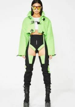 Lipt The Label Cropped Puffer Jacket Outerwear