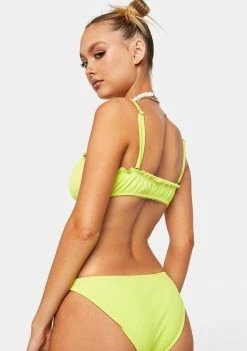 Flash Sale ???? Now Cool Lime Rib Signature Eco ???? Bikini Bottoms ❤️ 9 Now Cool Lime Rib Signature Eco Bikini Bottoms