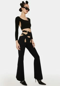 Lipt The Label Flares Morph Cut-Out Flare Pants