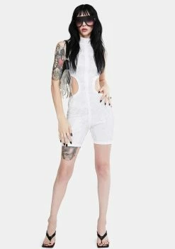 Lipt The Label Compound Rhinestone Romper Jumpsuits & Rompers