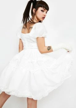 Sister Jane Dresses Dream Lace Flower Ruffle Mini Dress