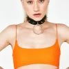 Lipt The Label Agent Orange Buckle Cami Tank Crop Top