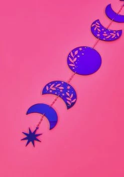 Rolita Rave Couture Decor Moon Phase Wall Hanger