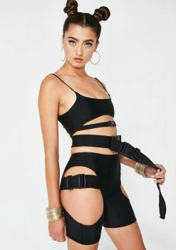 Lipt The Label Buckle Shorts Biker Shorts