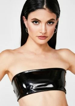 Lipt The Label Tops PVC Clip Back Bandeau
