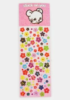 STUCK ON YOU STUDIOS Individuals Flowers Glitter Sticker Sheet