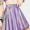 Rolita Rave Couture Bottoms Blackout Holographic Skater Skirt With Pockets