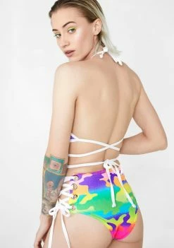 New ???? Rolita Rave Couture Bottoms Camo Lace Me Up Shorts ???? 9 Rolita Rave Couture Bottoms Camo Lace Me Up Shorts