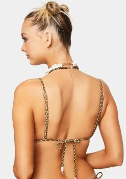 Now Cool Hawaii String Bead Bikini Top