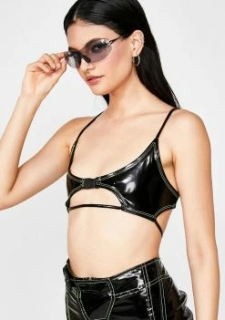Lipt The Label PVC Moto Cami Top Tops