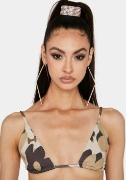 Lipt The Label Tops Brown Vacay Floral Bra Top