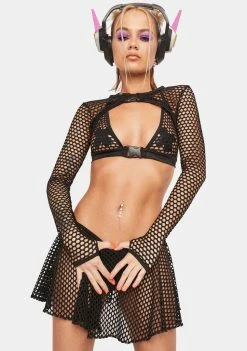 Rolita Rave Couture Galactic Fairy Fishnet Skirt Bottoms