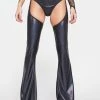 Rolita Rave Couture Black Sparkle Ride Em Bell Chaps
