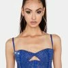 Lipt The Label Blue Morph Rhinestone Bustier