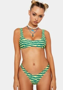 Now Cool Swim Camo Melon 90s Bikini Bottoms