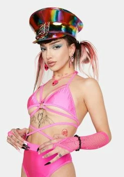 Rolita Rave Couture Pink Butterfly Kisses Wrap Top