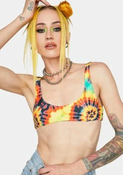 Now Cool Swim The 90s Tie Dye Bikini Top