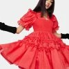 Sister Jane Coral Ruffle Mini Dress Dresses