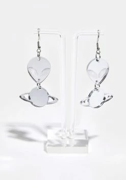 Rolita Rave Couture Alien Spaceship Earrings Jewelry
