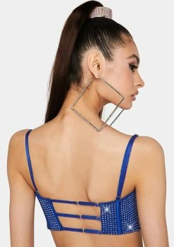 Lipt The Label Blue Morph Rhinestone Bustier