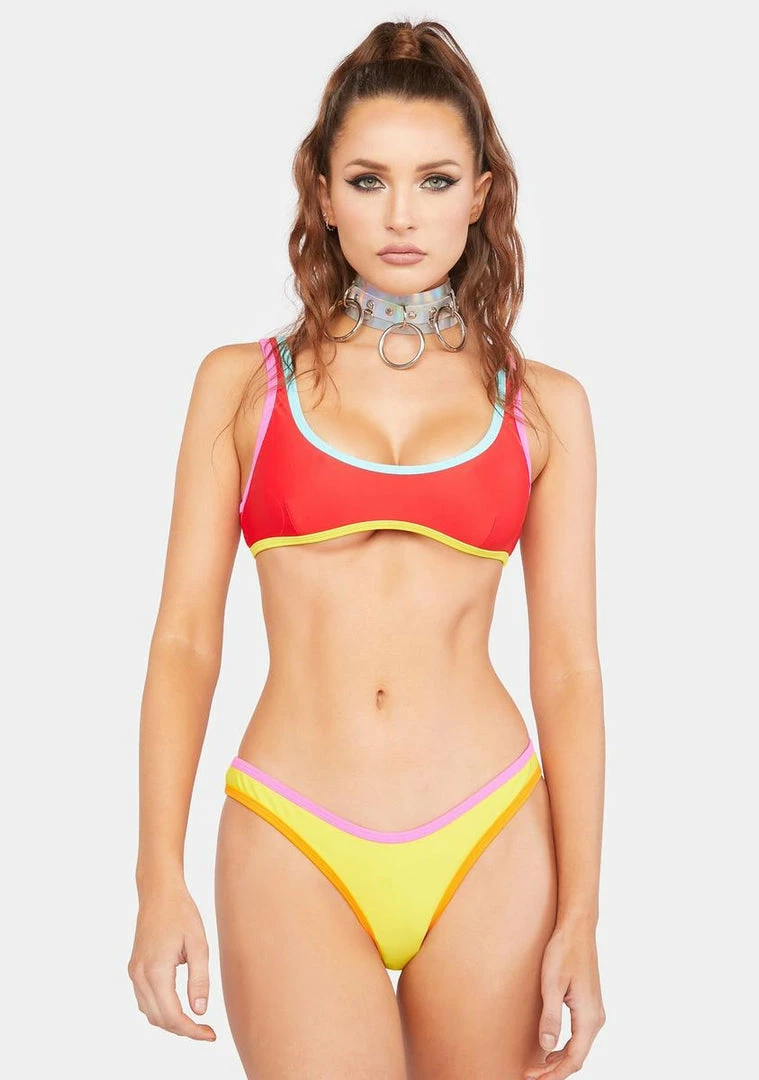 Cheapest ???? Now Cool The Yellow Contrast 90s Duo ???? Bikini Bottoms ✔️ 3 Now Cool The Yellow Contrast 90s Duo Bikini Bottoms