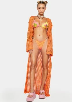 Now Cool Swim Hawaii Tie Up Bead Bikini Bottoms