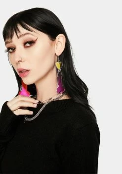 Rolita Rave Couture Jewelry Love Dick Iridescent Earrings