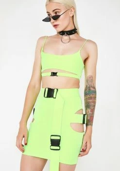 Lipt The Label Biohazard Buckle Skirt Bottoms