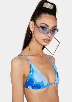 Lipt The Label Bra Tops Blue Vacay Floral Bra Top