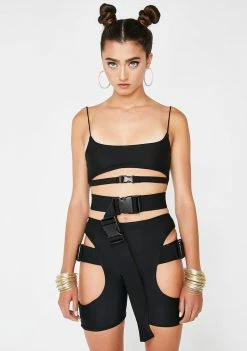 Lipt The Label Buckle Shorts Biker Shorts