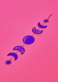Rolita Rave Couture Decor Moon Phase Wall Hanger