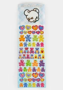 STUCK ON YOU STUDIOS Teddy Glitter Sticker Sheet Individuals