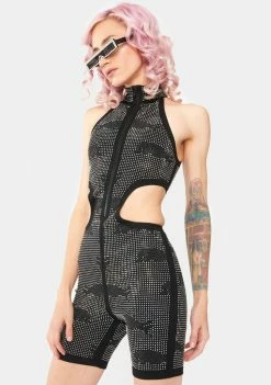 Lipt The Label Jumpsuits & Rompers Black Compound Rhinestone Romper