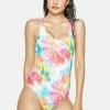 Now Cool The Pink Tie Dye 90s One-Piece Swimsuit