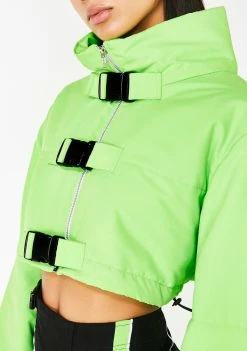 Lipt The Label Cropped Puffer Jacket Outerwear