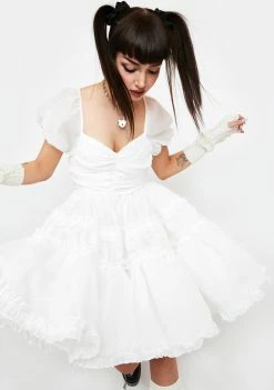 Sister Jane Dresses Dream Lace Flower Ruffle Mini Dress