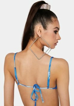 Lipt The Label Bra Tops Blue Vacay Floral Bra Top