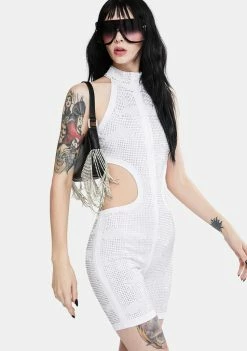 Lipt The Label Compound Rhinestone Romper Jumpsuits & Rompers