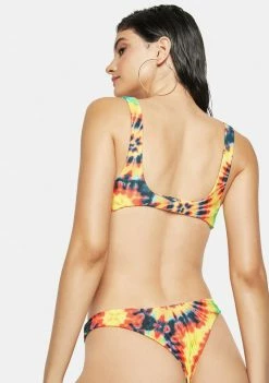 Now Cool The Golden Girl Tie Dye 90s Bikini Bottoms