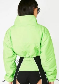 Lipt The Label Cropped Puffer Jacket Outerwear