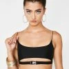 Lipt The Label Tank Crop Top Buckle Cami Top