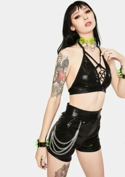 Rolita Rave Couture Maldava Pentagram Bralette Tops