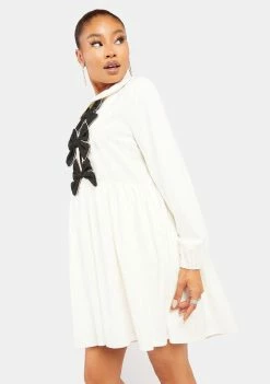 Sister Jane Pisces Velvet Smock Mini Dress
