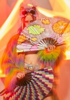 Rolita Rave Couture Circuit Daisy Hand Fan Other Shit