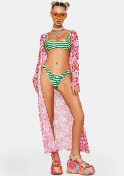 Now Cool Swim Camo Melon 90s Bikini Bottoms