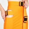 Lipt The Label Bottoms Agent Orange Buckle Skirt