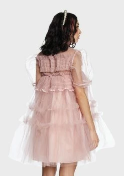 Sister Jane Mini Pointe Tulle Shirring Dress