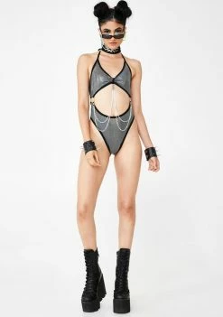 Rolita Rave Couture Tops Punk Princess Cut-Out Bodysuit