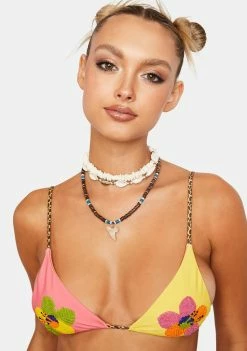 Now Cool Hawaii String Bead Bikini Top